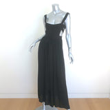 Matteau Bandage Open-Back Maxi Wrap Dress Black Silk Size US 4