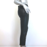 The Row Cropped Leather Curved-Seam Leggings Black Size 2