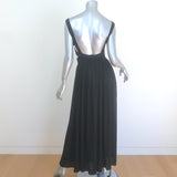Matteau Bandage Open-Back Maxi Wrap Dress Black Silk Size US 4