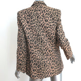 Zadig & Voltaire Visko Leopard Print Jacket Size 40 Double Breasted Blazer