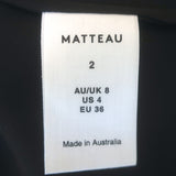Matteau Bandage Open-Back Maxi Wrap Dress Black Silk Size US 4