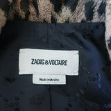 Zadig & Voltaire Visko Leopard Print Jacket Size 40 Double Breasted Blazer