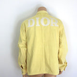 Dior Homme 1947 Logo-Embroidered Denim Jacket Pale Yellow Size 54