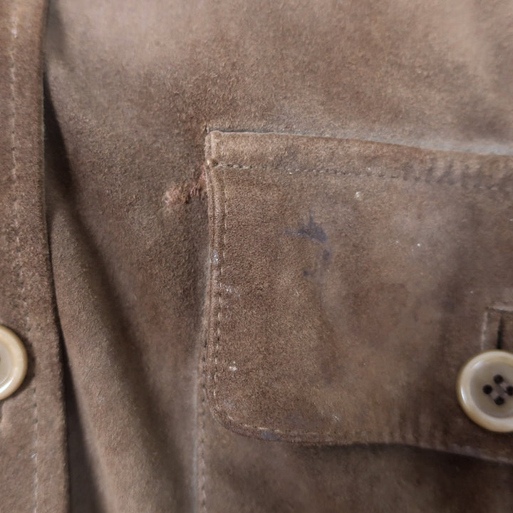 Polo Ralph Lauren Suede Shirt Jacket Dark Brown Size Large