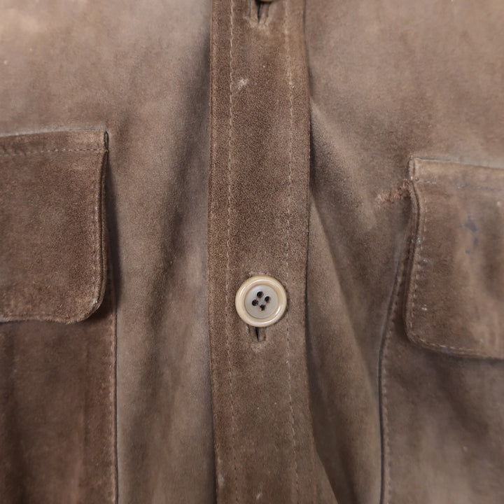 Polo Ralph Lauren Suede Shirt Jacket Dark Brown Size Large