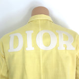 Dior Homme 1947 Logo-Embroidered Denim Jacket Pale Yellow Size 54