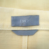 Dior Homme 1947 Logo-Embroidered Denim Jacket Pale Yellow Size 54