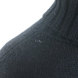 Christian Dior Side-Zip Turtleneck Sweater Black Alpaca Size US 4