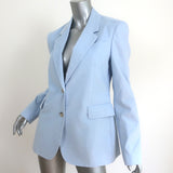 Gabriela Hearst Blazer Sophie Light Blue Corduroy Size 42 Single Breasted Jacket