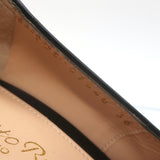 Gianvito Rossi Buckle Loafer Pumps Black Leather Size 36 Platform Heels