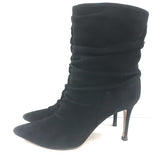 Gianvito Rossi Cecile Slouch Ankle Boots Black Suede Size 36.5