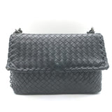 Bottega Veneta Olimpia Small Shoulder Bag Black Intrecciato Leather Crossbody