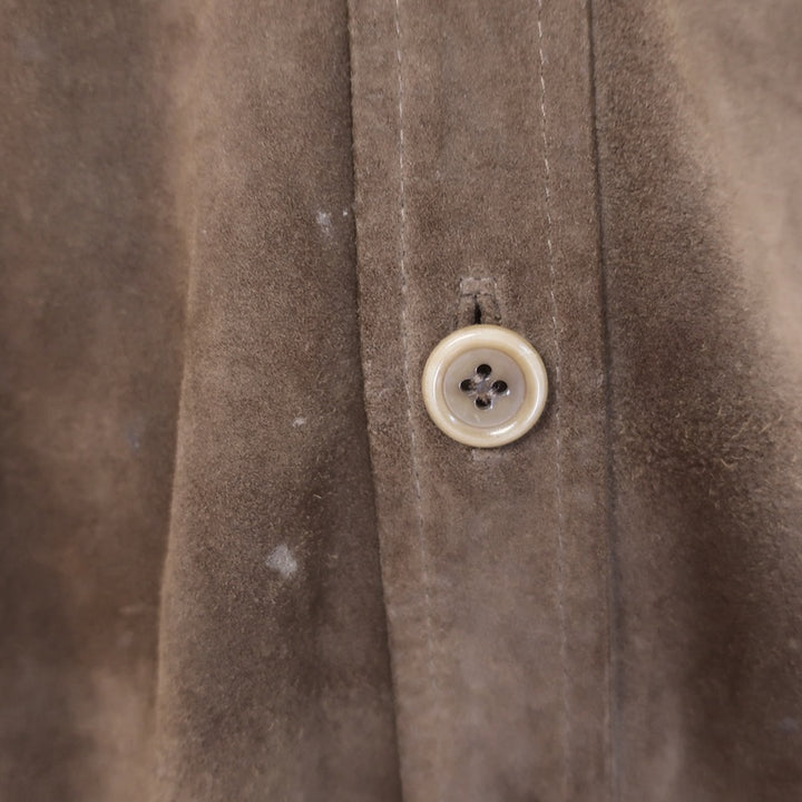 Polo Ralph Lauren Suede Shirt Jacket Dark Brown Size Large