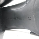 Gianvito Rossi Buckle Loafer Pumps Black Leather Size 36 Platform Heels