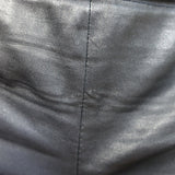 The Row Cropped Leather Front-Seam Leggings Dark Navy Size 2