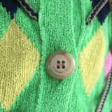 Andersson Bell Joy Argyle Cardigan Green Size Extra Small