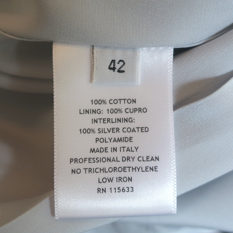 Gabriela Hearst Blazer Sophie Light Blue Corduroy Size 42 Single Breasted Jacket