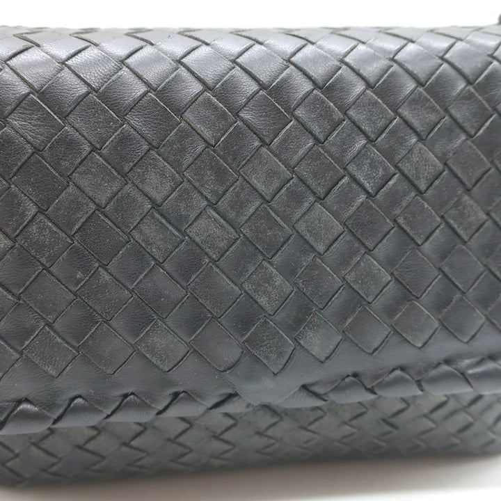 Bottega Veneta Olimpia Small Shoulder Bag Black Intrecciato Leather Crossbody
