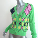 Andersson Bell Joy Argyle Cardigan Green Size Extra Small
