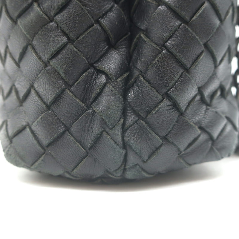Bottega Veneta Olimpia Small Shoulder Bag Black Intrecciato Leather Crossbody