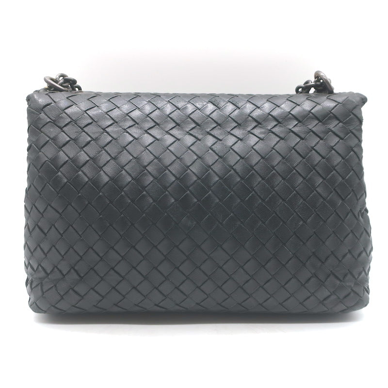 Bottega Veneta Olimpia Small Shoulder Bag Black Intrecciato Leather Crossbody
