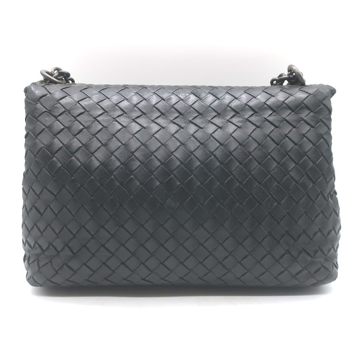Bottega Veneta Olimpia Small Shoulder Bag Black Intrecciato Leather Crossbody