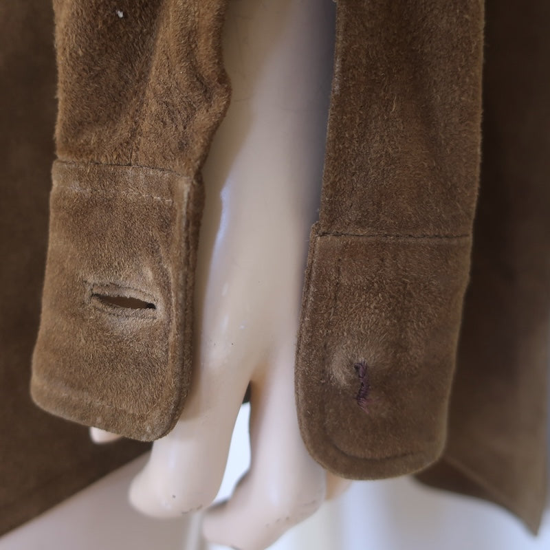 Polo Ralph Lauren Suede Shirt Jacket Dark Brown Size Large