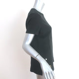 Proenza Schouler Grommet-Embellished Tee Black Size Extra Small Short Sleeve Top