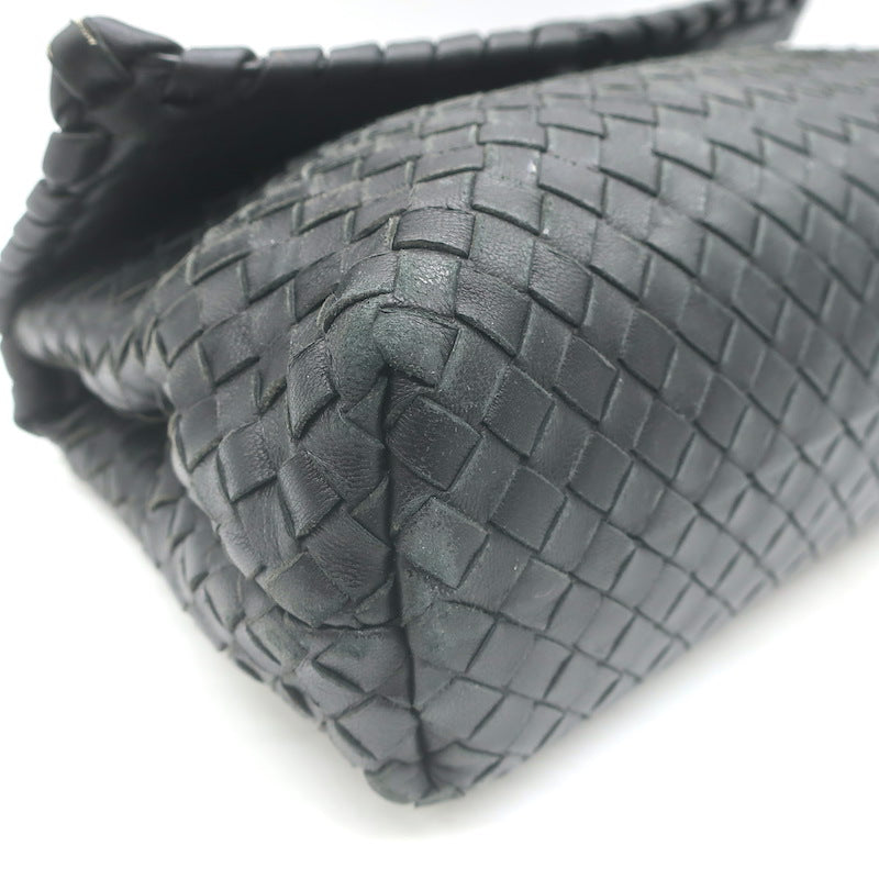 Bottega Veneta Olimpia Small Shoulder Bag Black Intrecciato Leather Crossbody