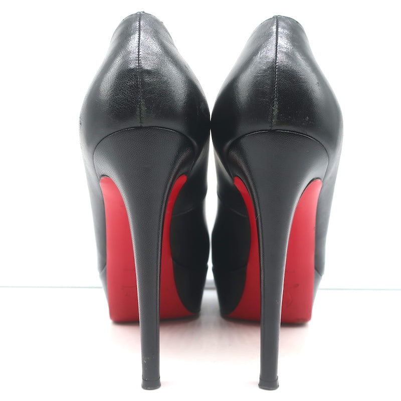 CHRISTIAN LOUBOUTIN Black platform heels | Black platform heels, Heels,  High heels stilettos