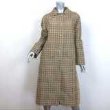 Celine by Phoebe Philo Mackintosh Waterproof Plaid Coat Beige Size 36