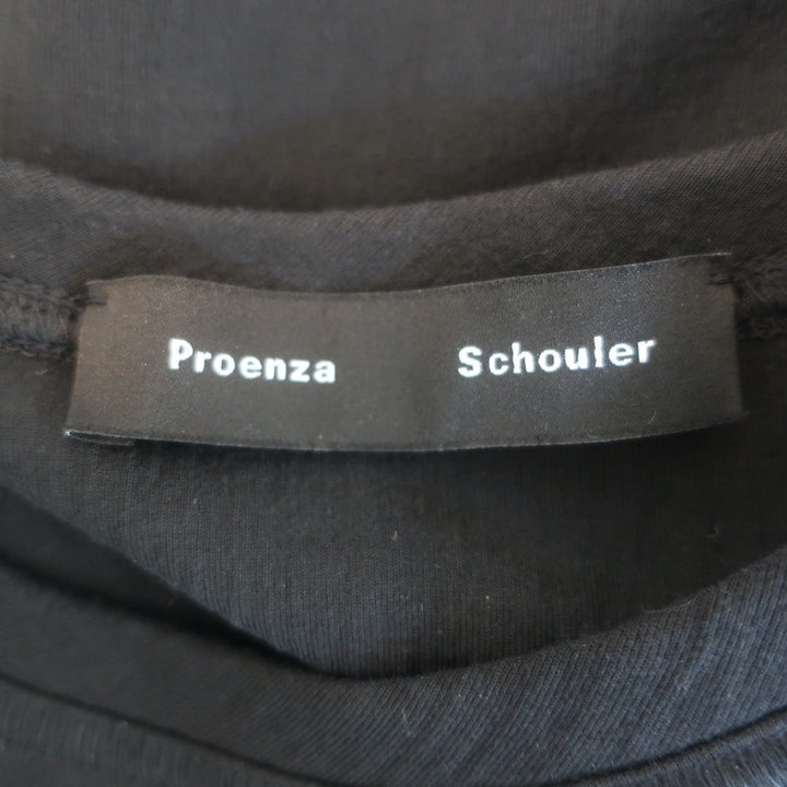 Proenza Schouler Grommet-Embellished Tee Black Size Extra Small Short Sleeve Top