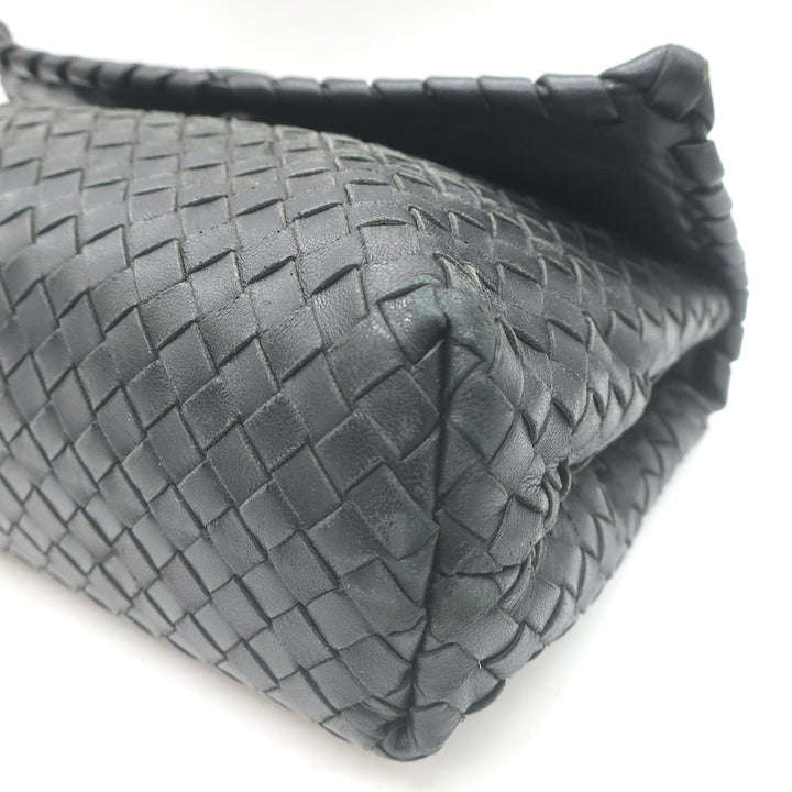 Bottega Veneta Olimpia Small Shoulder Bag Black Intrecciato Leather Crossbody