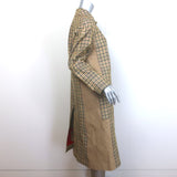 Celine by Phoebe Philo Mackintosh Waterproof Plaid Coat Beige Size 36