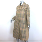 Celine by Phoebe Philo Mackintosh Waterproof Plaid Coat Beige Size 36