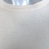 Brunello Cucinelli Sparkling Knit Sweater Top Ecru Cashmere-Silk Size Small