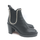 Christian Louboutin Capahutta 70 Spiked Chelsea Boots Black Leather Size 36