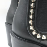 Christian Louboutin Capahutta 70 Spiked Chelsea Boots Black Leather Size 36