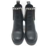 Christian Louboutin Capahutta 70 Spiked Chelsea Boots Black Leather Size 36