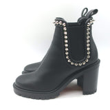 Christian Louboutin Capahutta 70 Spiked Chelsea Boots Black Leather Size 36
