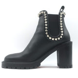 Christian Louboutin Capahutta 70 Spiked Chelsea Boots Black Leather Size 36