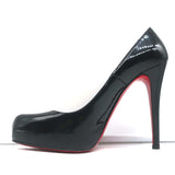 Christian Louboutin Rolando 120 Platform Pumps Black Patent Leather Size 38.5