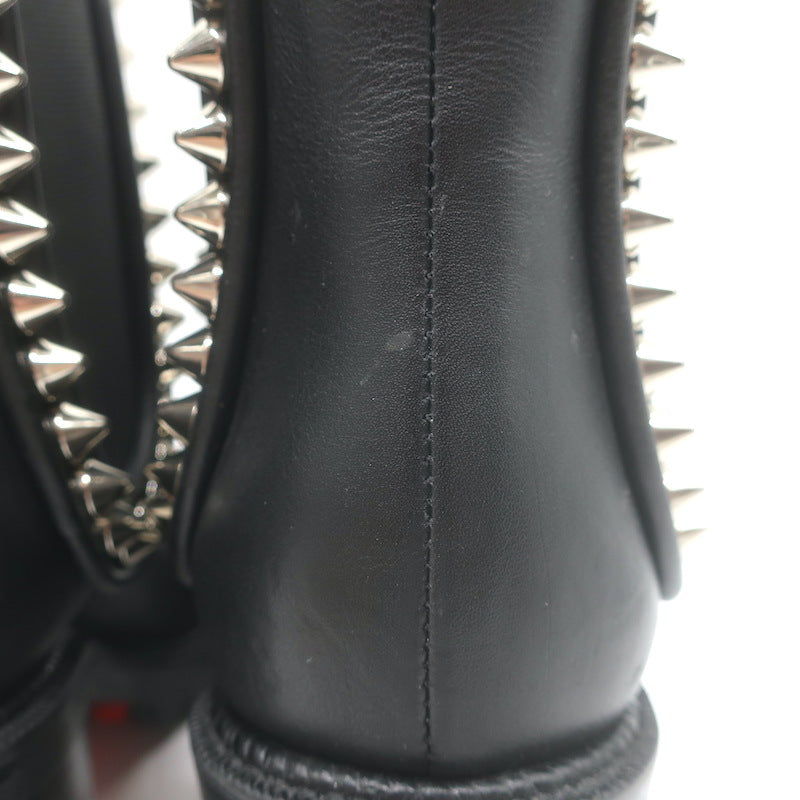 Christian Louboutin Capahutta 70 Spiked Chelsea Boots Black Leather Size 36