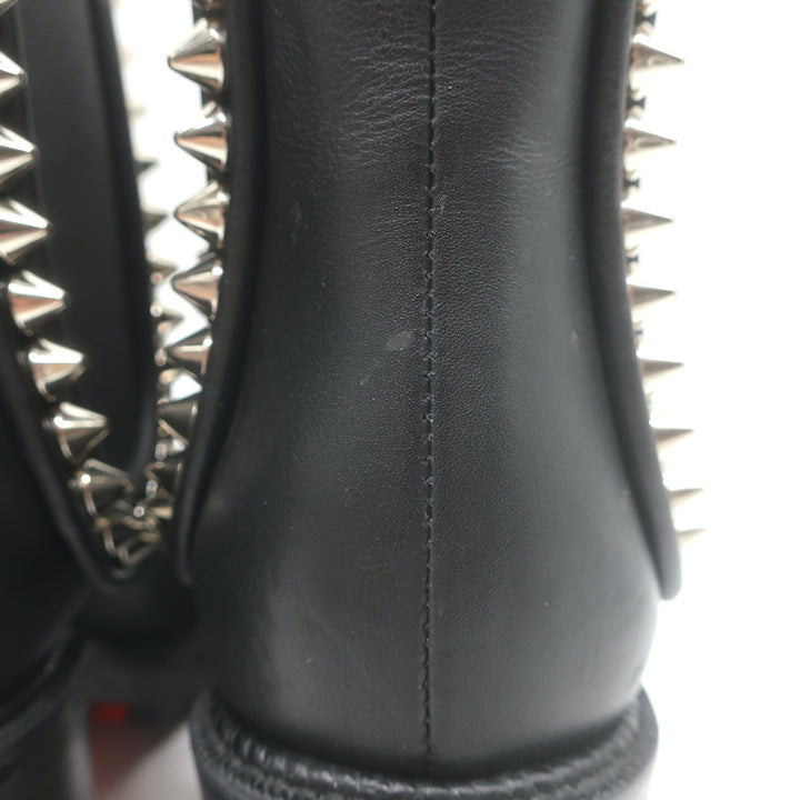 Christian Louboutin Capahutta 70 Spiked Chelsea Boots Black Leather Size 36