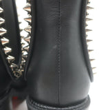Christian Louboutin Capahutta 70 Spiked Chelsea Boots Black Leather Size 36