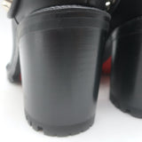 Christian Louboutin Capahutta 70 Spiked Chelsea Boots Black Leather Size 36