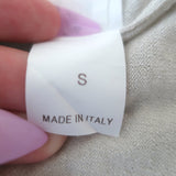 Brunello Cucinelli Sparkling Knit Sweater Top Ecru Cashmere-Silk Size Small