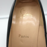 Christian Louboutin Rolando 120 Platform Pumps Black Patent Leather Size 38.5