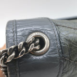 Saint Laurent Niki Wallet on Chain Dark Gray Matelasse Leather Mini Crossbody
