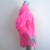 The Frankie Shop Melody Oversized Shirt Neon Pink Cotton Size Extra Small/Small